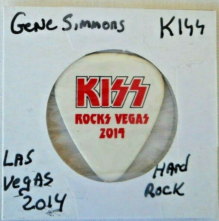 Gene Simmons Guitar Pick Kiss Las Vegas 2014 Hard Rock