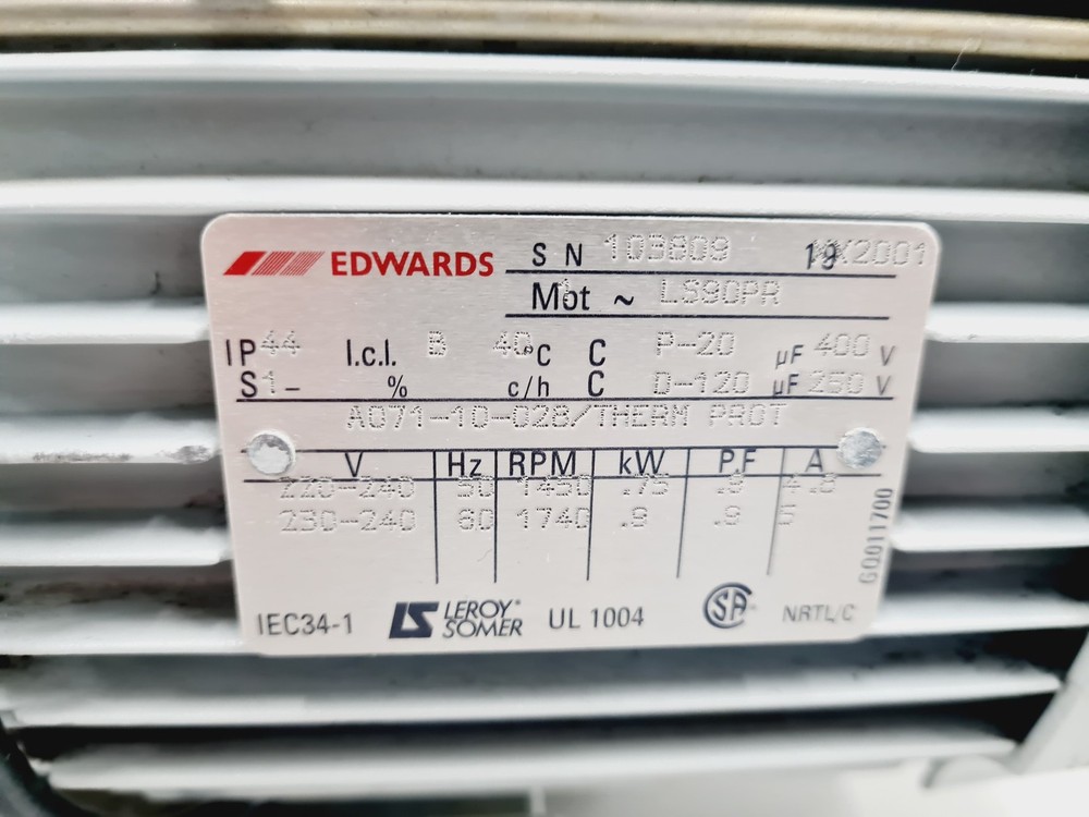 Edwards 30 E2M30 Rotary Vane Dual Stage Vacuum Pump