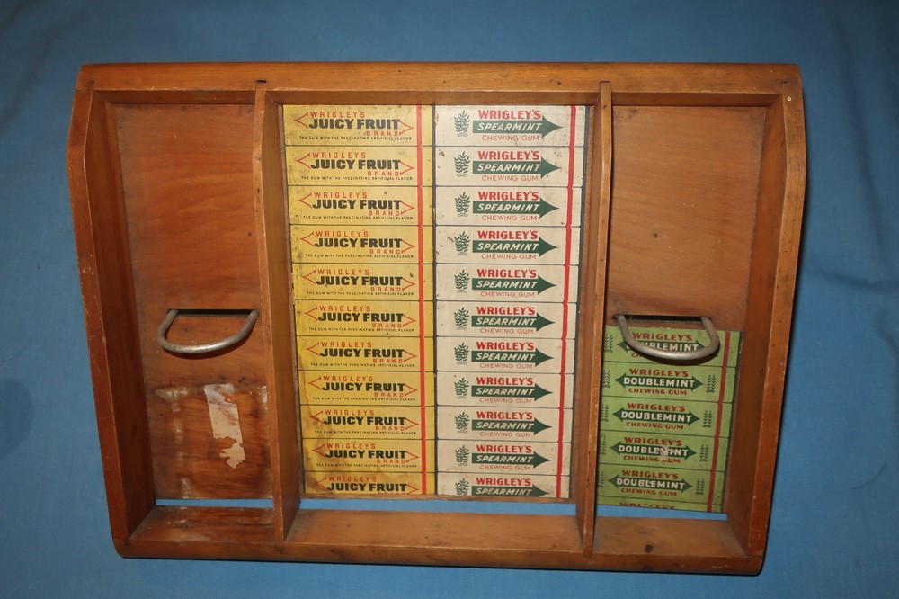 WRIGLEY'S Chewing Gum Wood Countertop Store Display