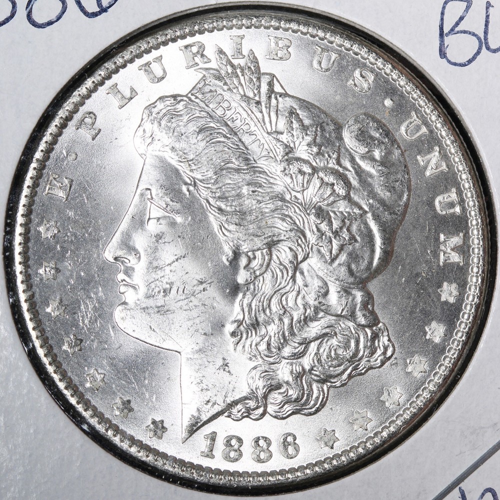 1886 Morgan Silver Dollar GEM BU *UNCIRCULATED* MS E372 GYFM