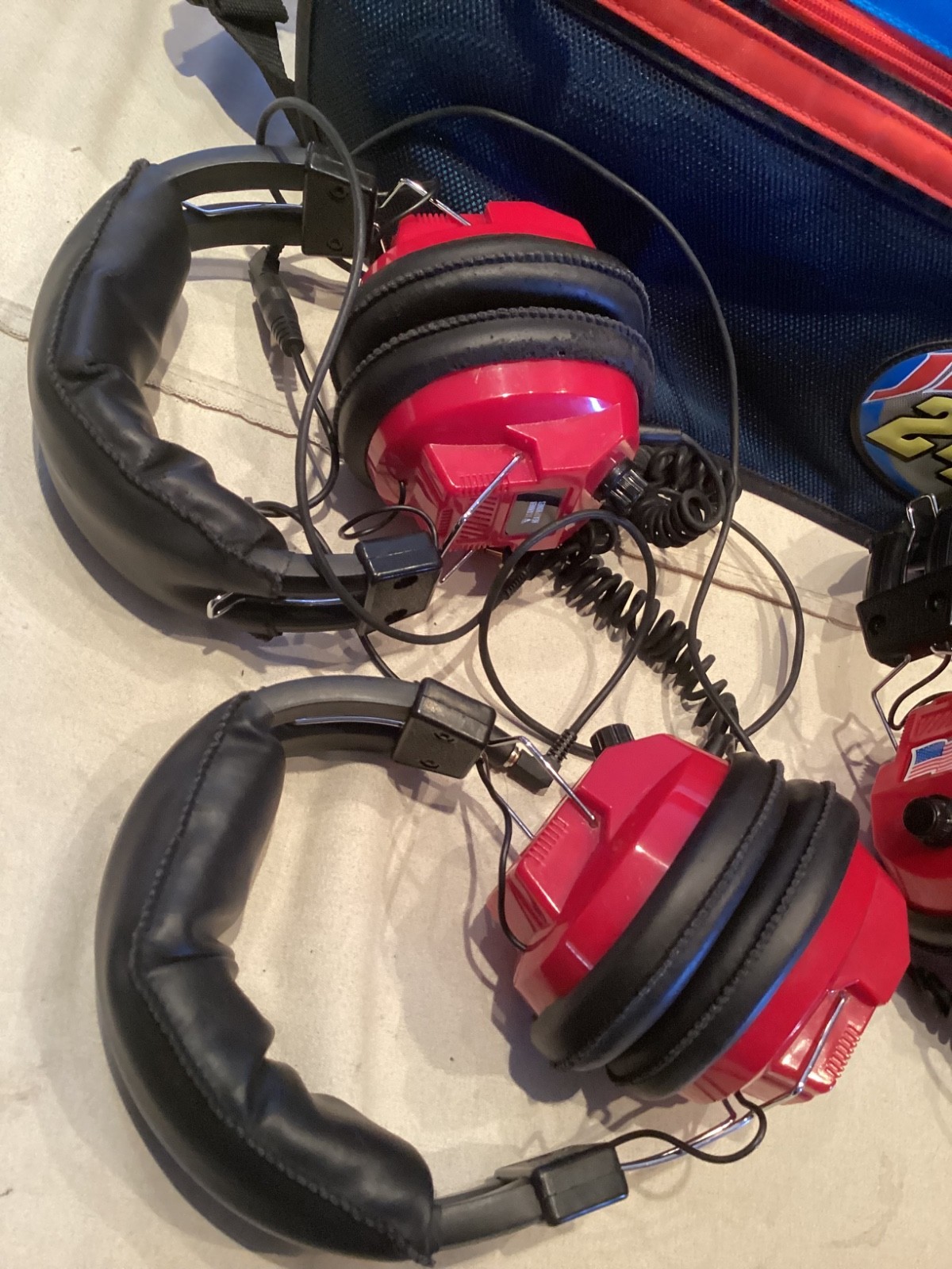3 Racing Jeff Gordon Crew Headsets & Cables – NO MICROPHONES NASCAR Pit (F-G)