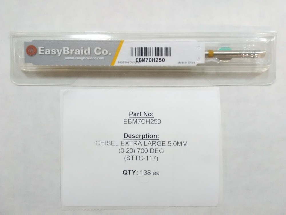 Easybraid Solder Tip EBM7CH250  CHISEL EXTRA LARGE 5.0MM (0.20) 700