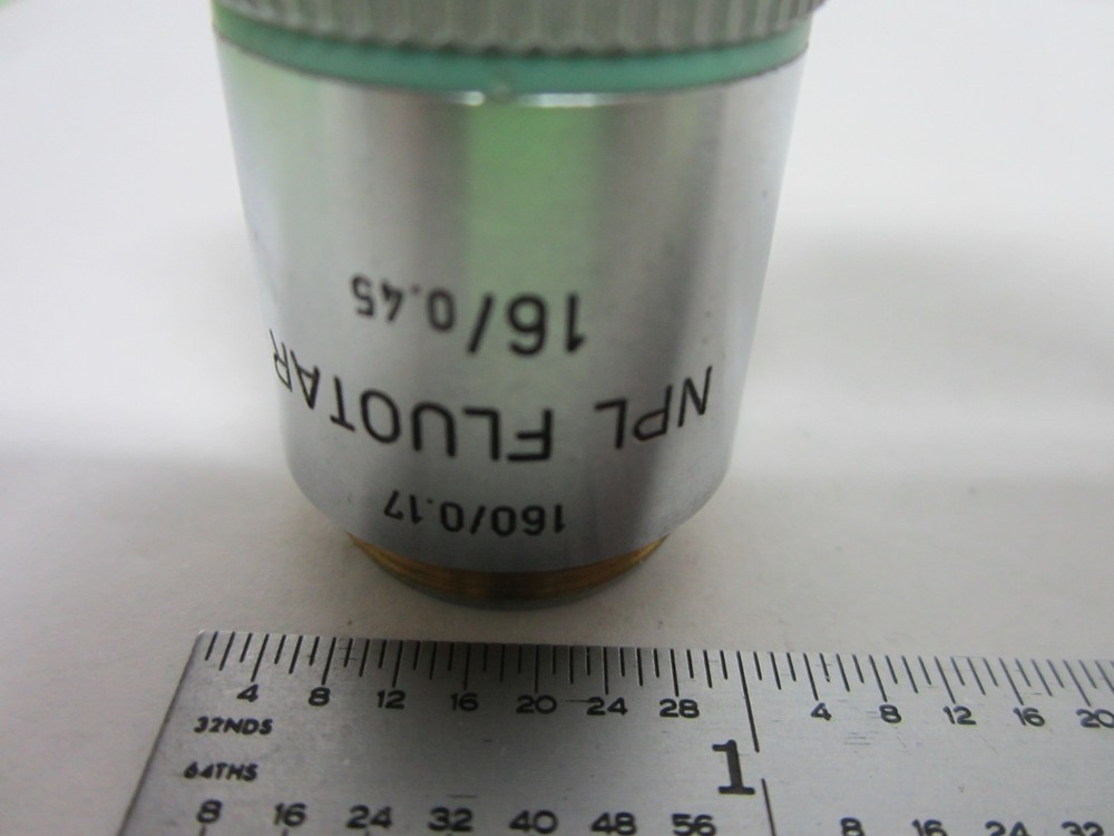MICROSCOPE OBJECTIVE LEITZ GERMANY 16X NPL OPTICS AS IS BIN#R6-16