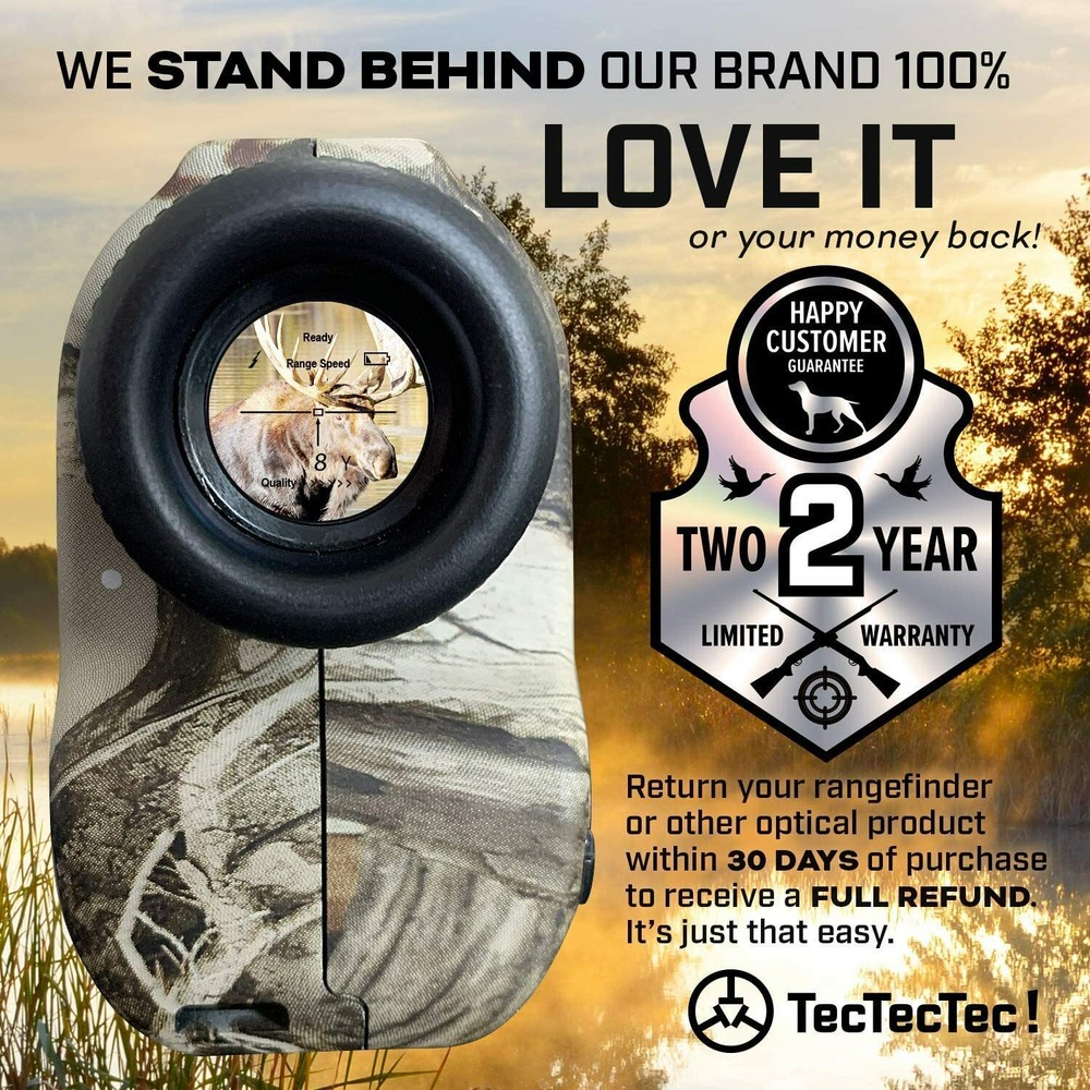 TecTecTec ProWild Hunting Rangefinder - 6x24 Laser Range Finder