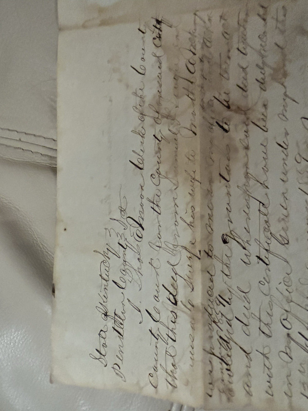 1859 Indenture Kentucky Antique Signed Document