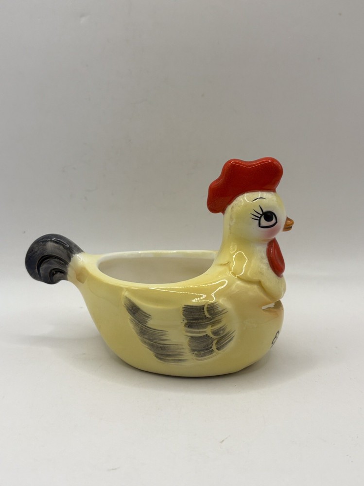 Vintage Marked Lorrie Design Ceramic Chicken Egg Separator Japan