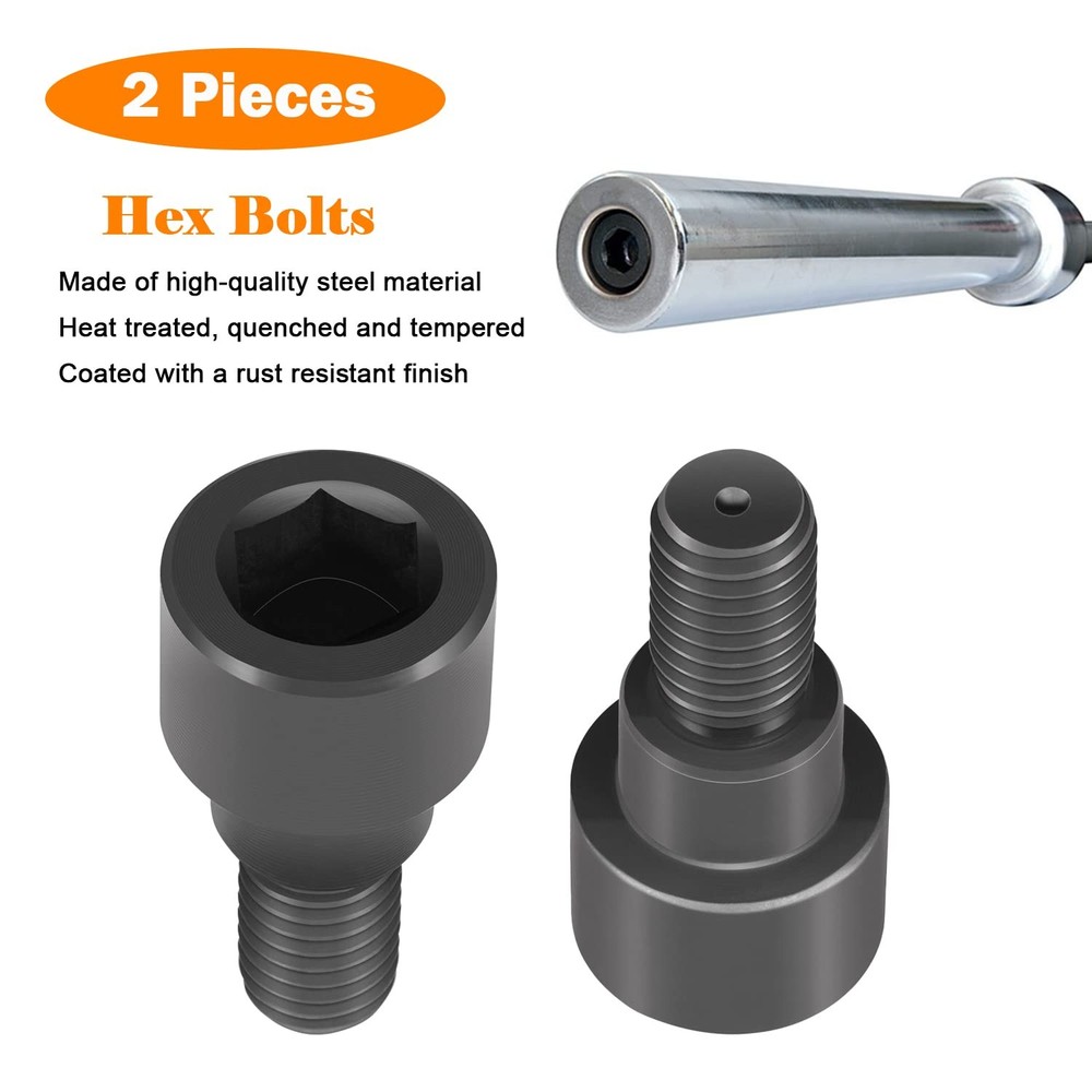 Hex Bolts for Olympic Bars - 2-Pack Replacement Hardware
