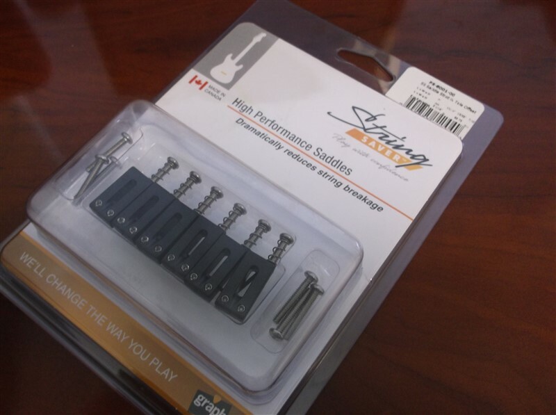 NEW - Graph Tech PS-8001-00 String Saver Offset Saddles For Fender Strat