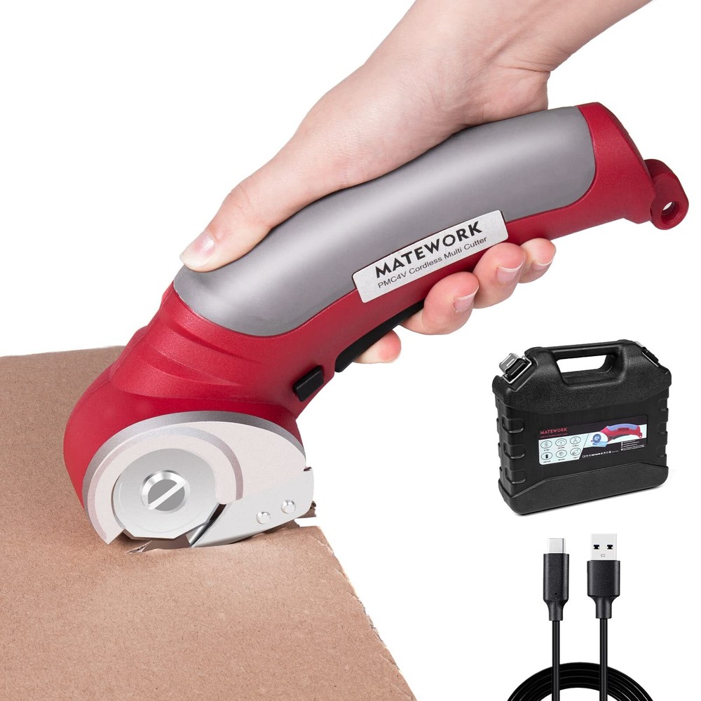 Matework Cordless Electric Scissors 4V Multi-Cutter with Suitcase 2000 mAh Ca...