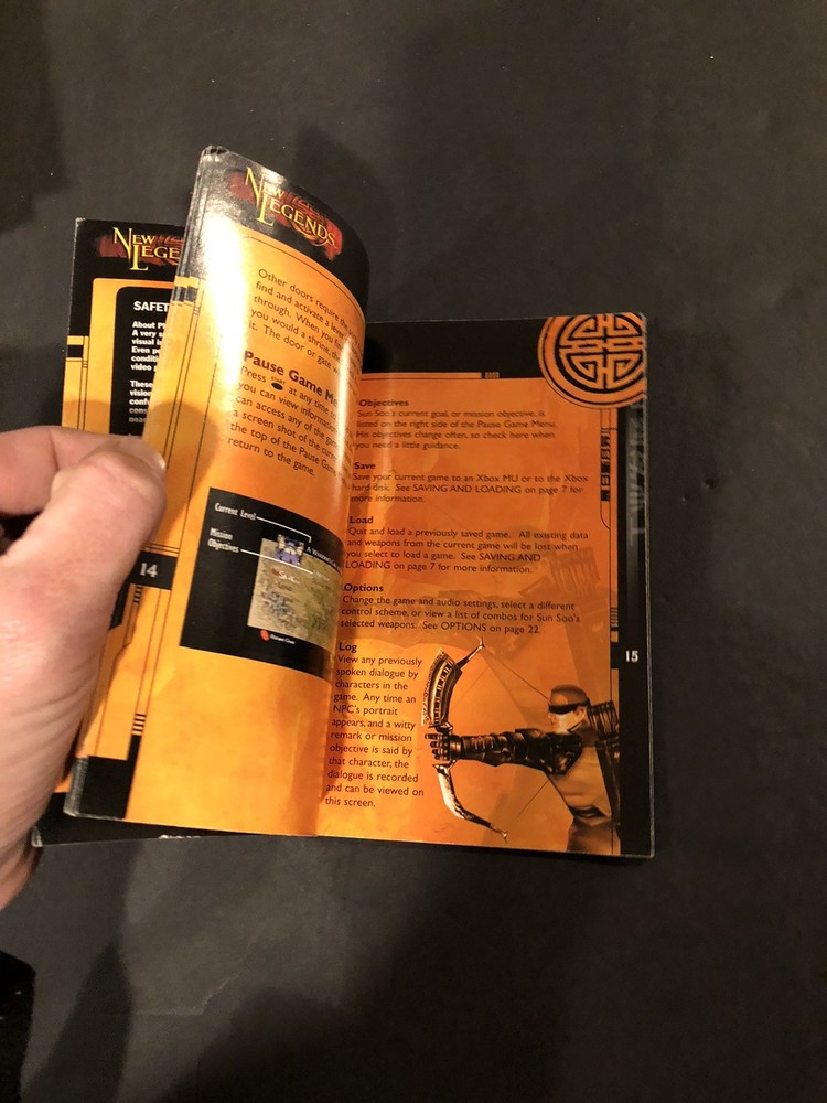 New legends Xbox Manual Only