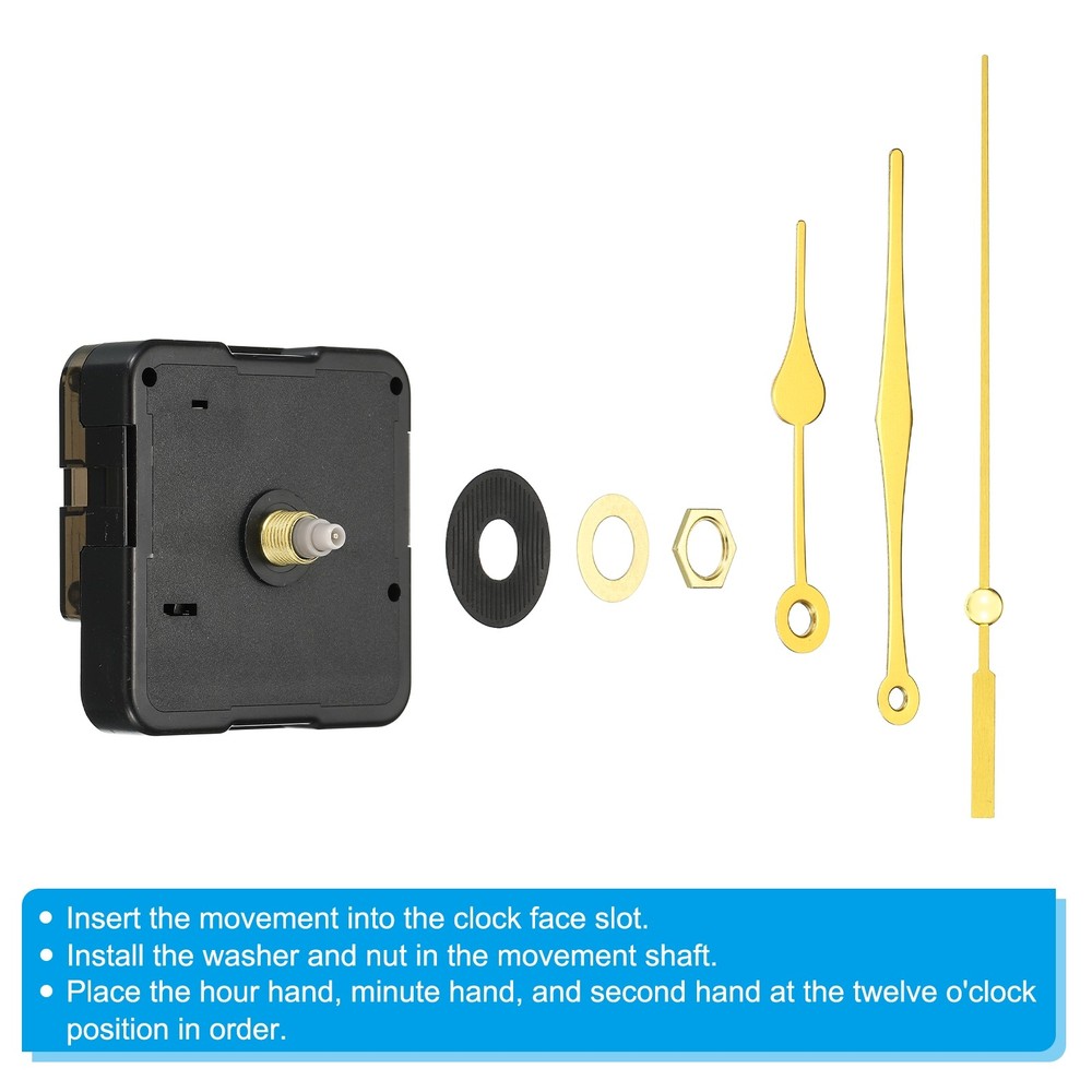 Clock Mechanism Replacement, Quartz Clock Mechanism DIY Wall Clock, 18008