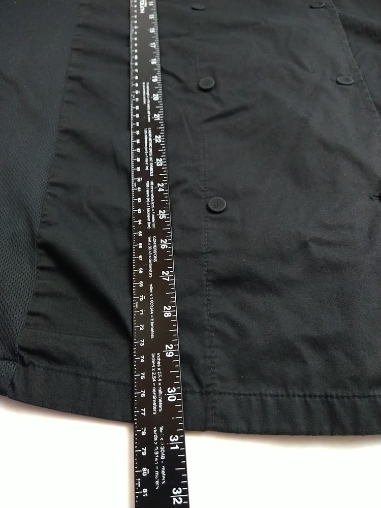 Chef Code Jacket Unisex 2XL Black Short Sleeve Pockets Stretch Comfort