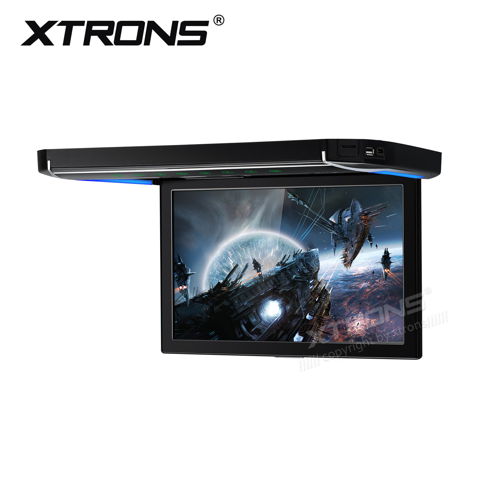 XTRONS 12.1" Car Overhead Player Wide Screen 1080P Flip Down Roof Mount Monitor