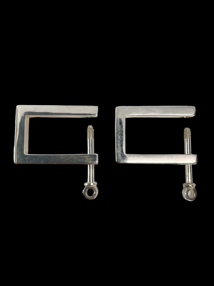 Solid Silver Shirt Shackles by Bullionboy Cufflinks That Show Commitment at Work
