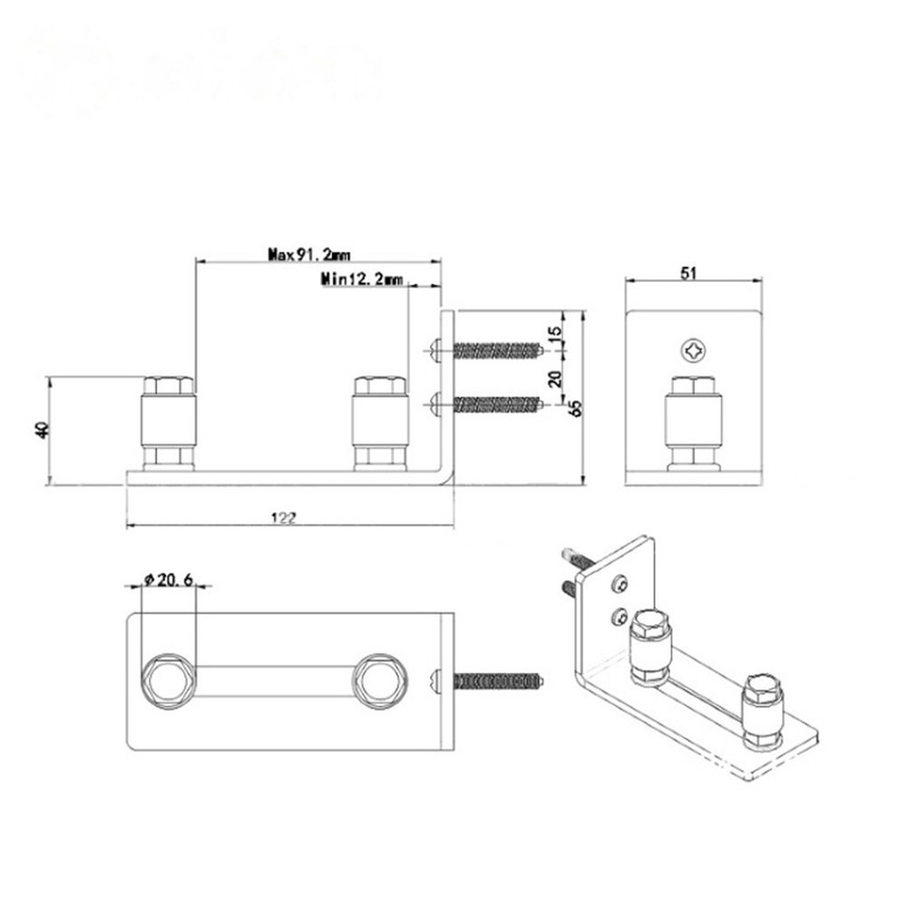 Heavy Duty Adjustable Floor Guide for Barn Doors Enhanced Functionality