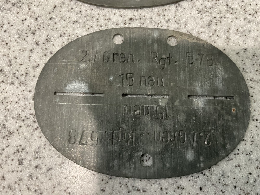 German WW2 dog tags