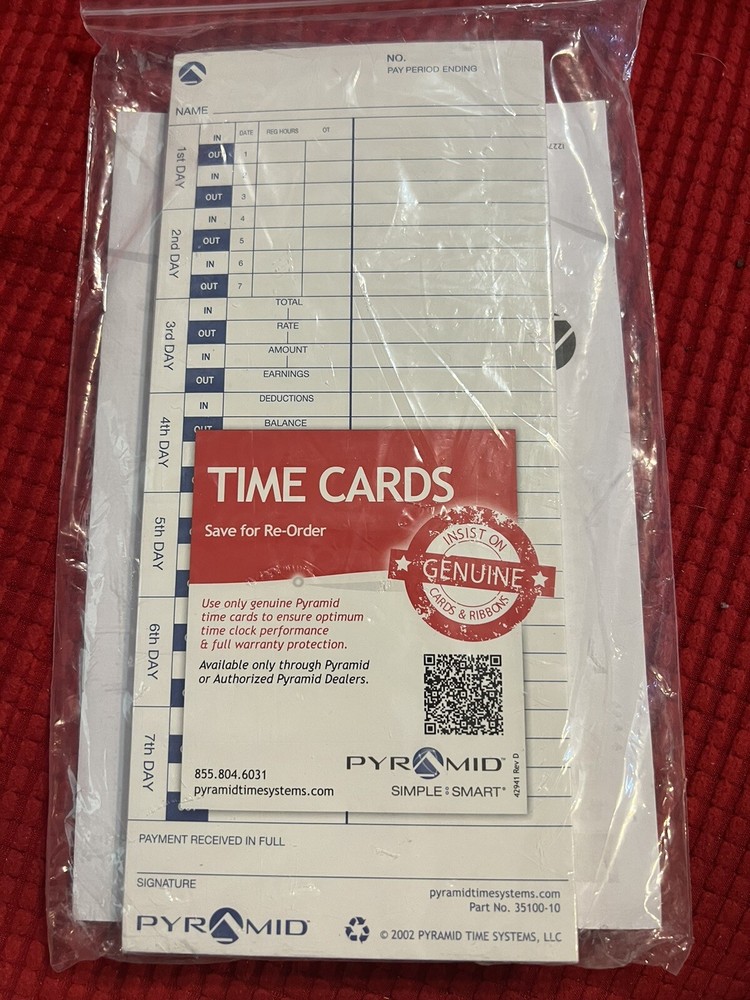 Pyramid Time Clock & Document Stamp Machine 3500 3600SS