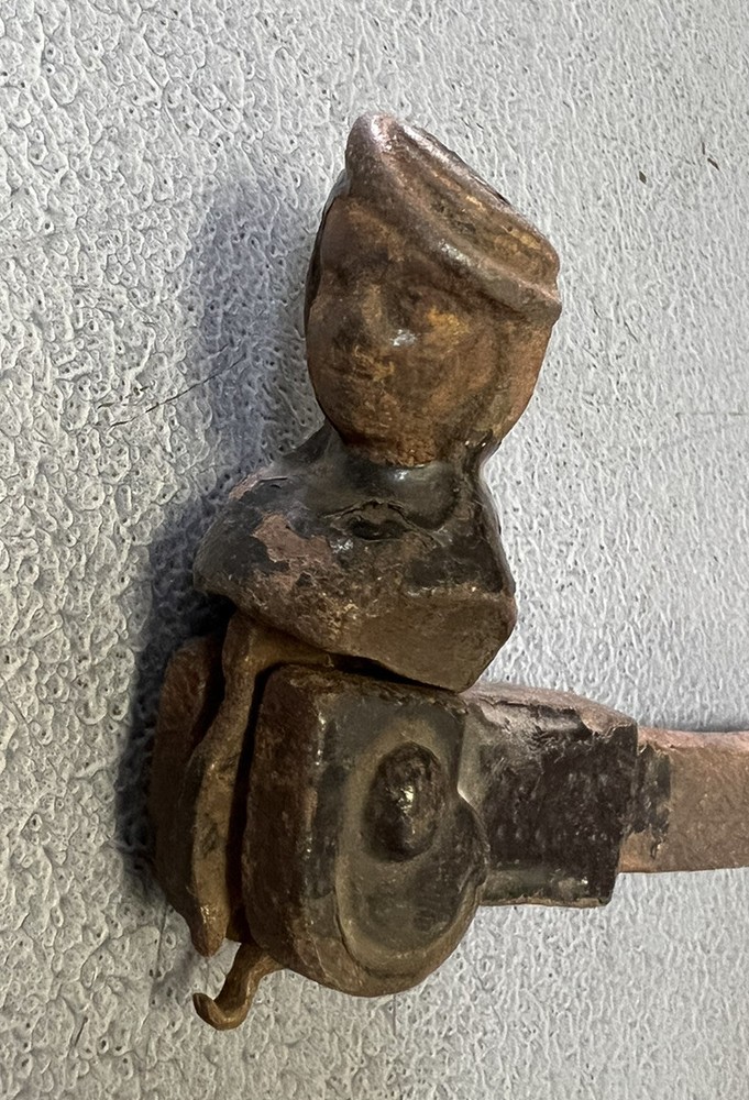 Antique Cast Iron Figural Window Shutter Lock