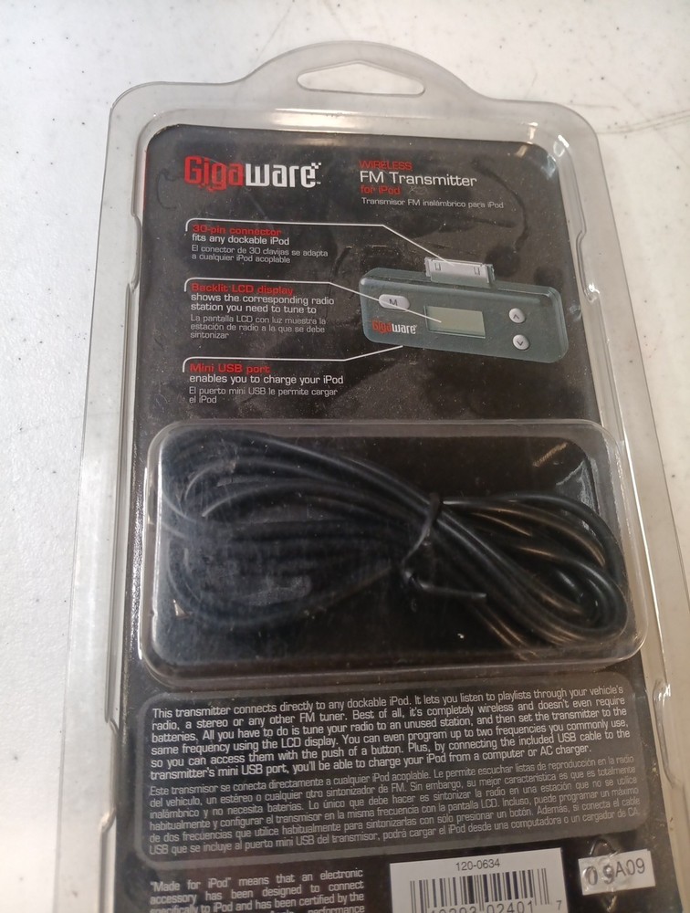 Gigaware Wireless FM Transmitter FOR IPOD. 12-634