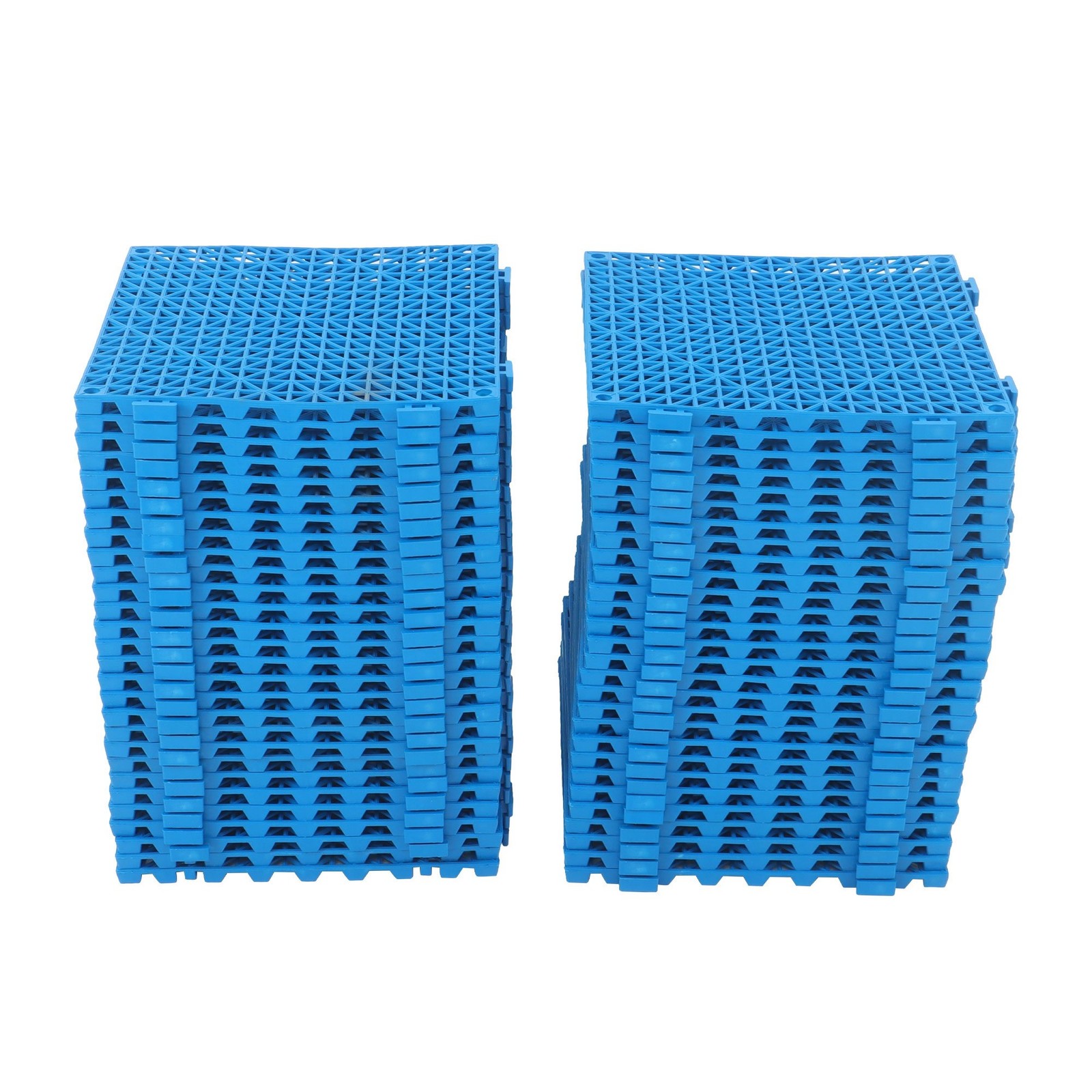 50PCS 12 x 12in Interlocking Drainage Floor Tiles Modular Interlocking Tile Blue