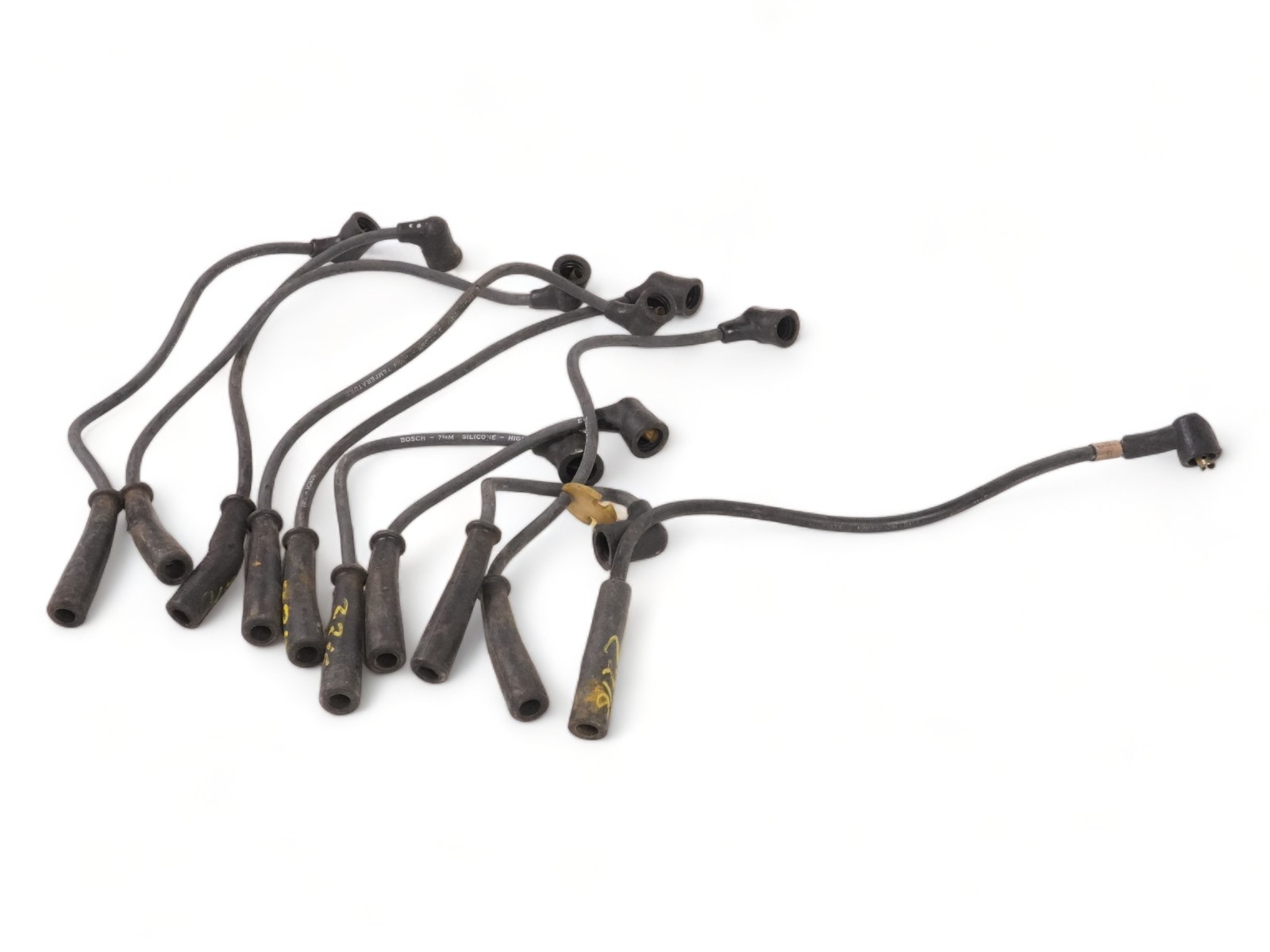 84-87 Jaguar Xjs He Spark Plug Wire Engine Compartment Electric Set Of 10 Oem