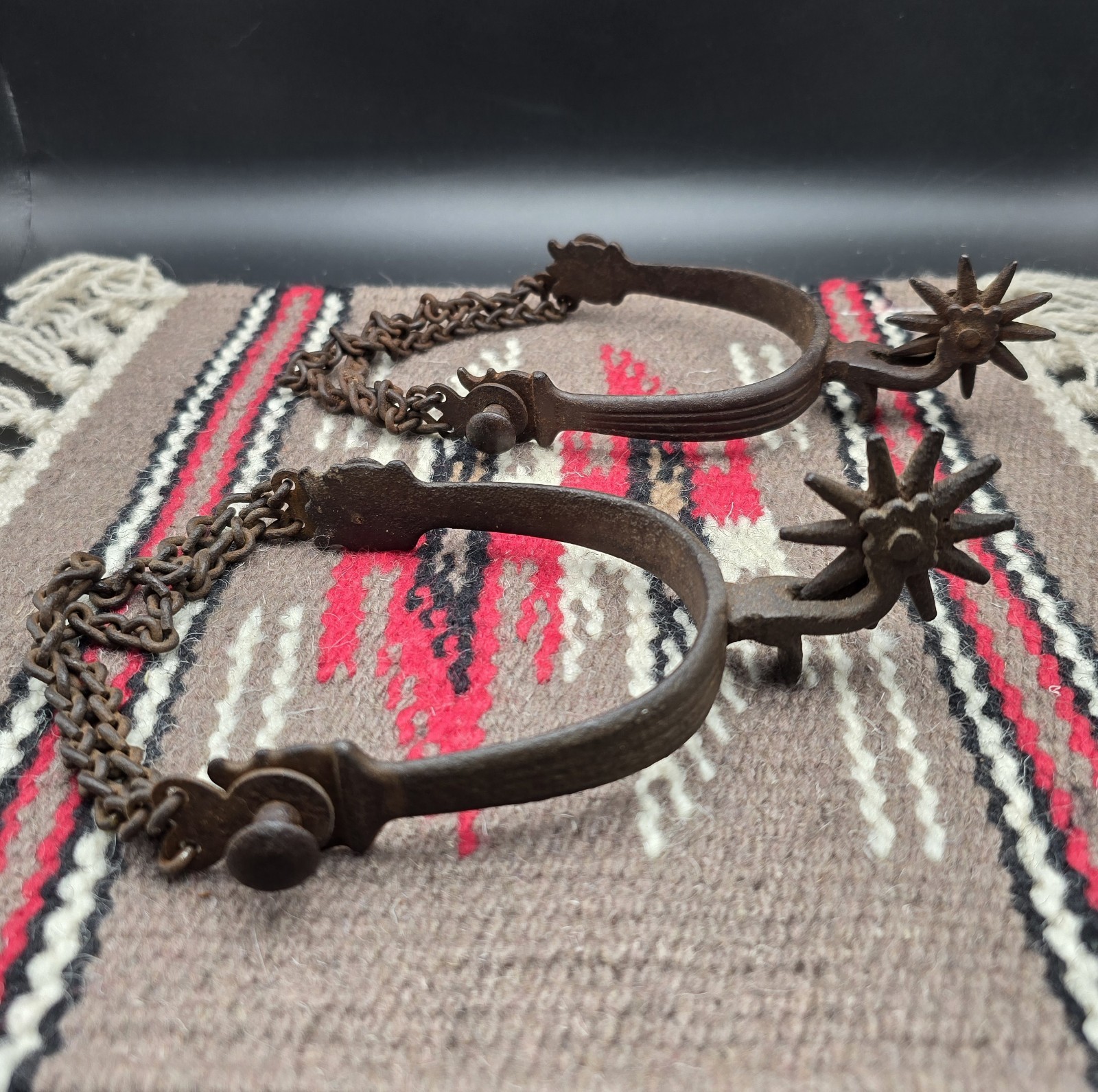 1800s August Buermann Spur Set Marked