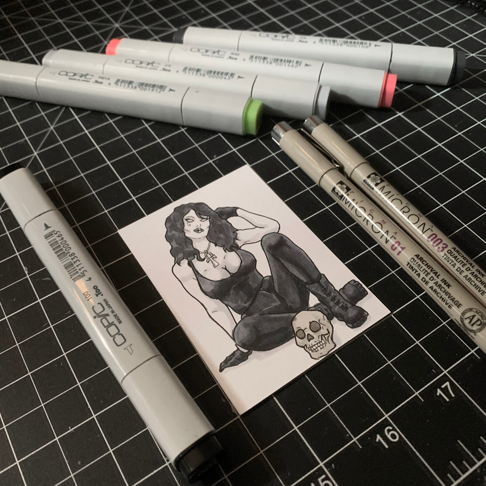 🕷️Gothic Sketch Cards - Blank Trading Cards 2.5x 3.5 - 32pt Thick - 5 Cards🕷️