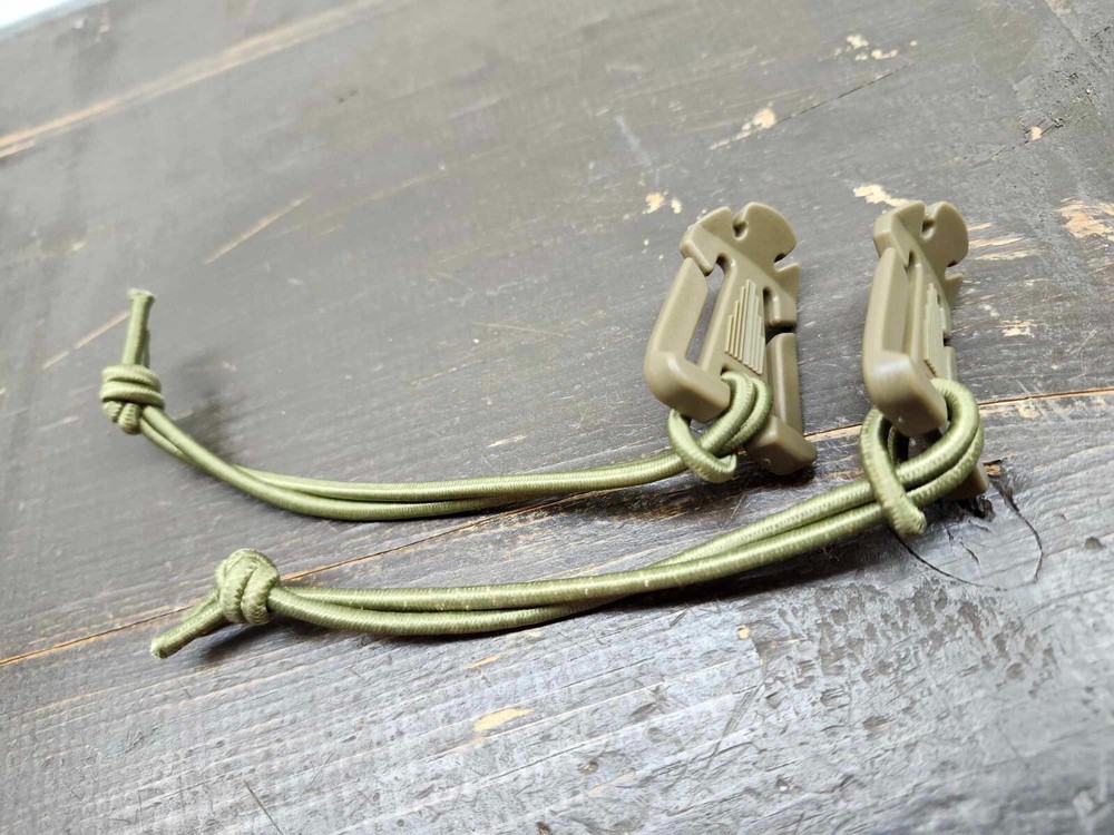 MOLLE Web Dominator Shock Cord Loops, USMC Coyote, 2-PACK