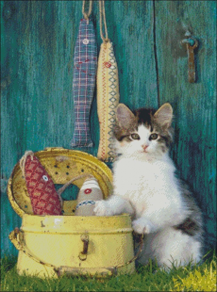 Chart Needlework DIY Crafts - Counted Cross Stitch Patterns - The Cat