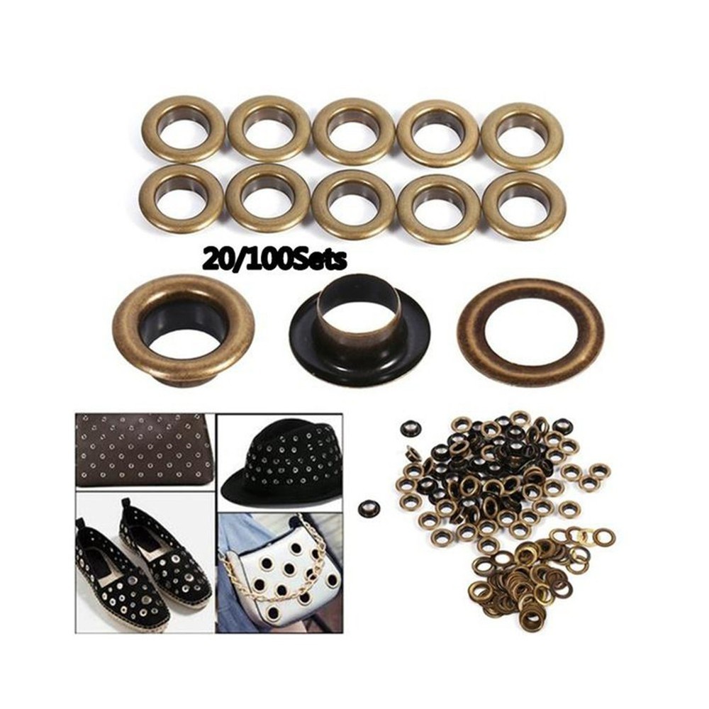 20 Pcs Grommets Kit Eyelets for Paper Crafting Copper Boot Rivets