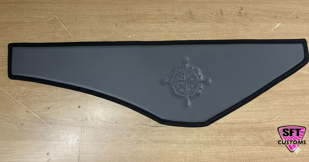 RENAULT T RANGE DASH INSERT  MAT WITH CUSTOM EMBROIDERY GREY