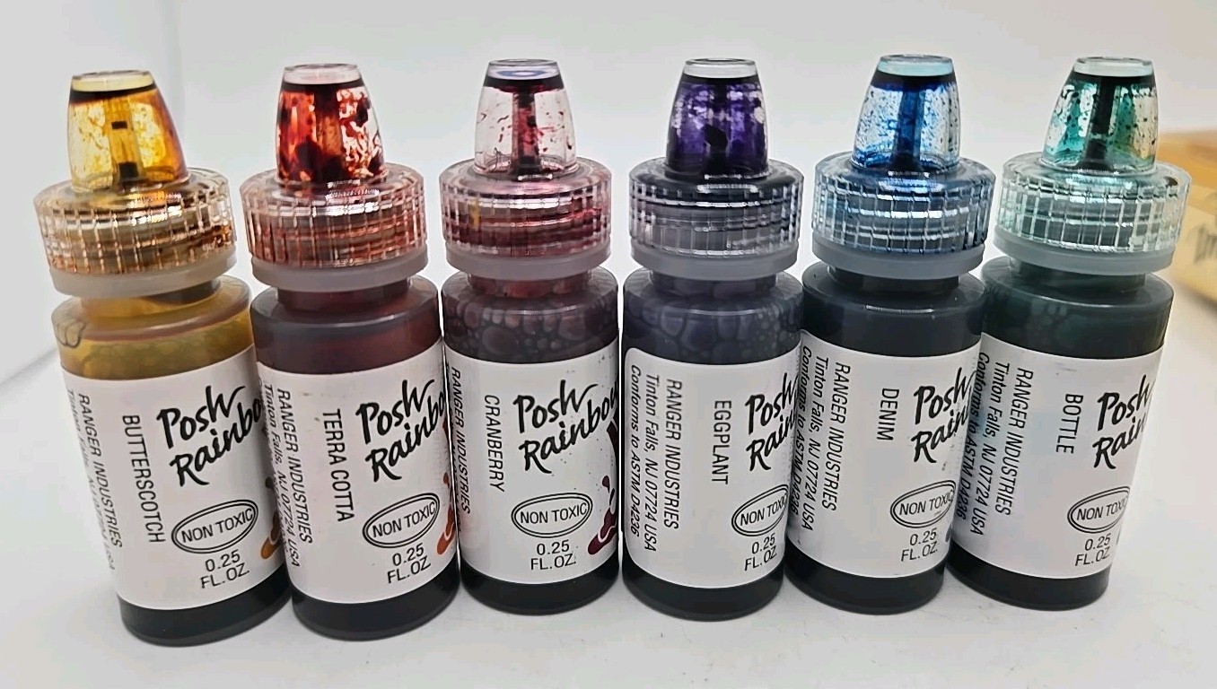 Posh Impressions Inkabilities Earthtones Rainbow Sponge & Inks Dee Gruenig