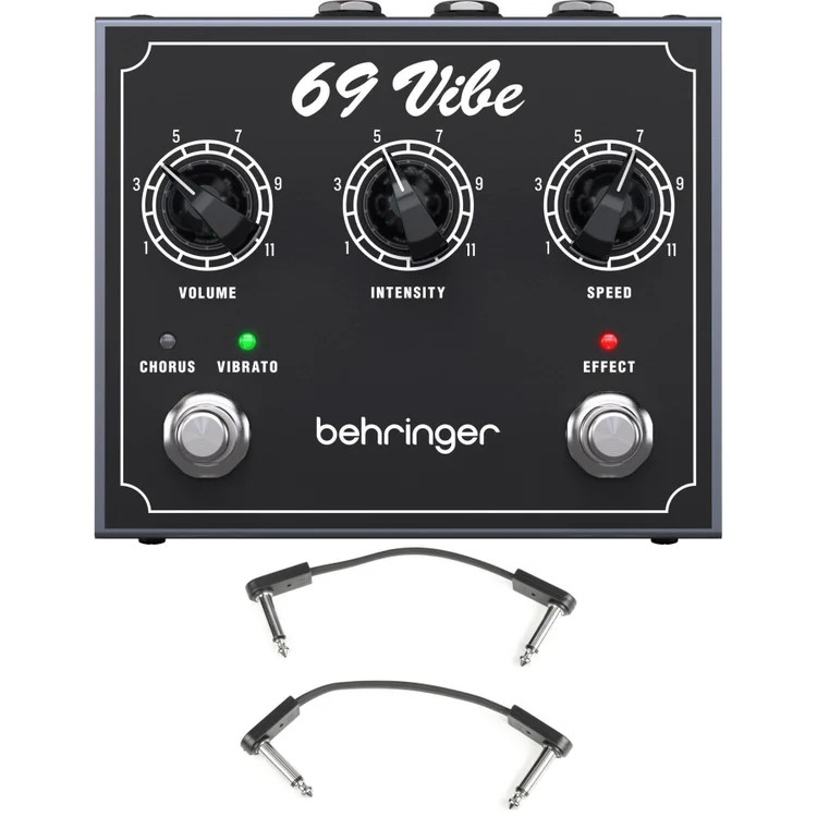 Behringer 69 Vibe Chorus/Vibrato Pedal with EBS Patch Cables