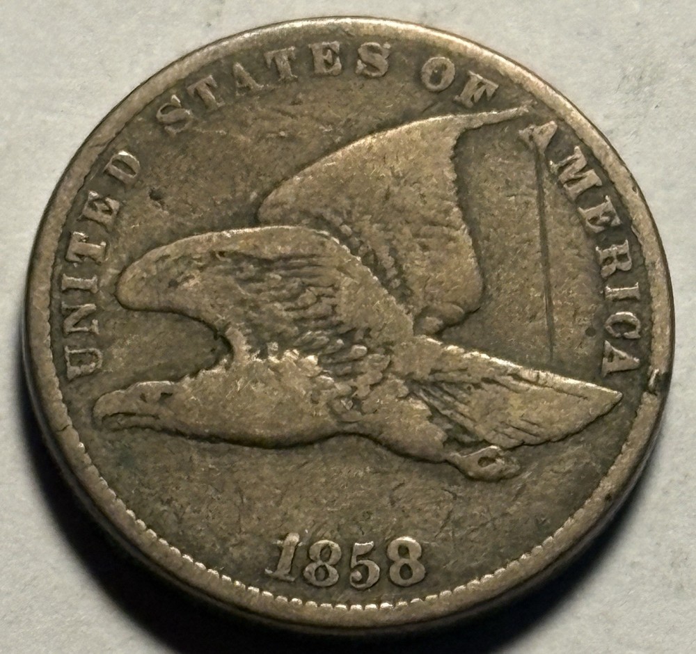 1858 Flying Eagle Cent — Circulated 🔥 Original Surfaces — Type Coin