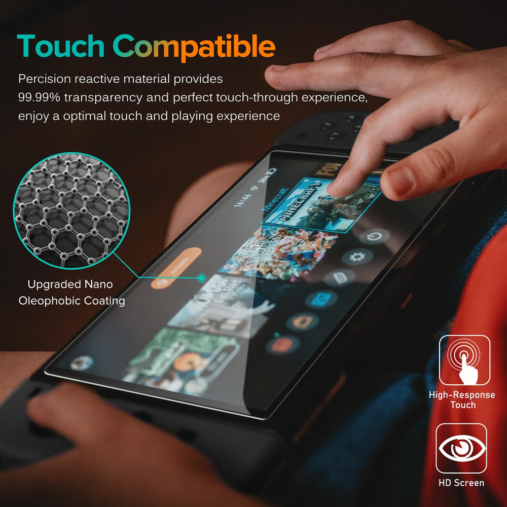 Ivoler 3-Pack Screen Protector Tempered Glass for Nintendo Switch 2 Model 2025,