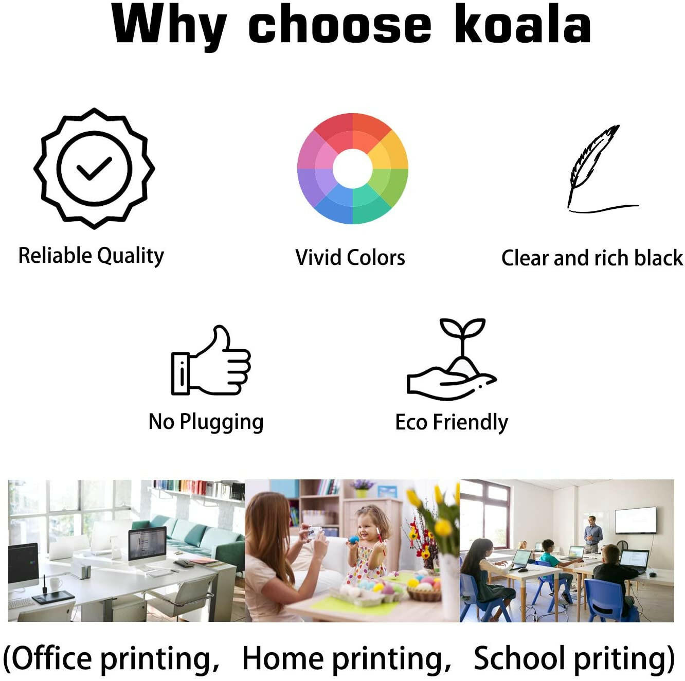 Bulk 600ML Koala Ink Refill Kits for All Inkjet Printers HP Canon Epson Brother