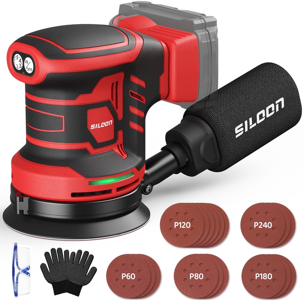 Cordless Random Orbital Sander Compatible for Mik 18V Max, 5-Inch Brushless E...