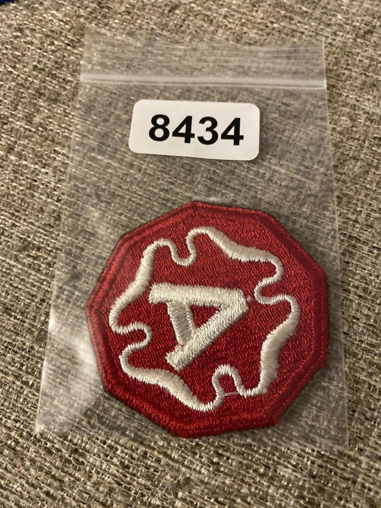 US Army 9th Army White A Patch INV8434