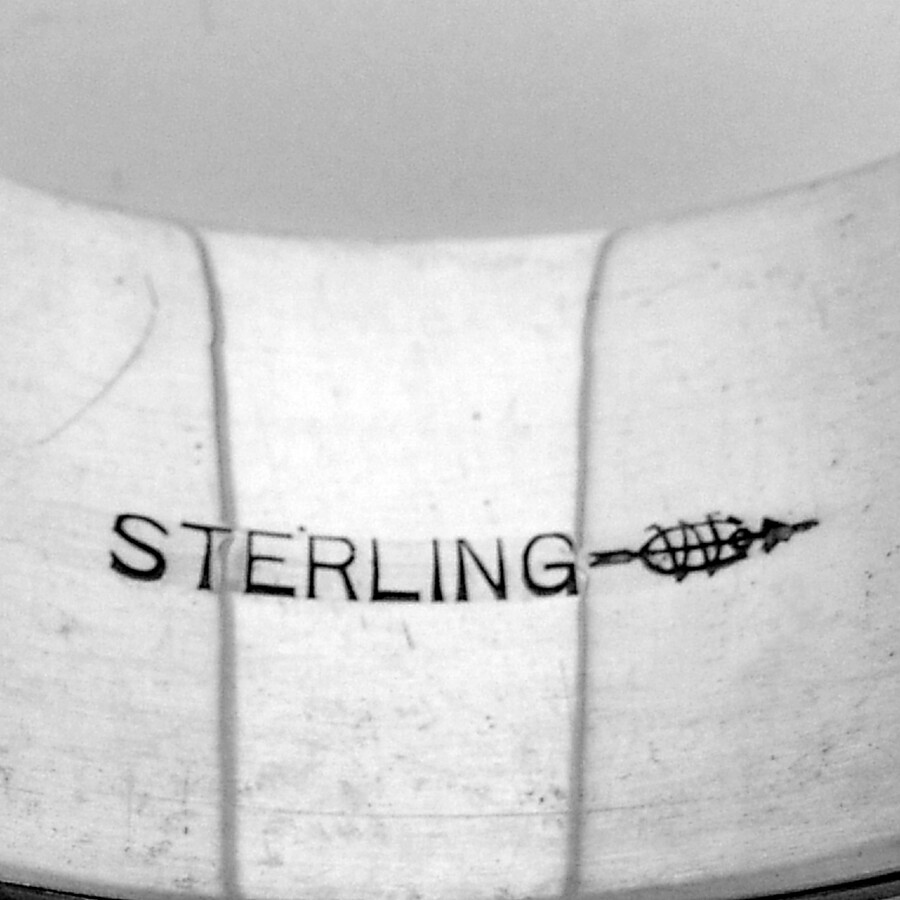 Plain Napkin Ring Webster Sterling Silver Mono CSS