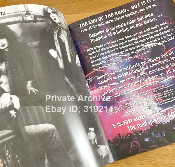 KISS Gene Simmons End of the Road Japan Tour 2019 Concert Program Book V4