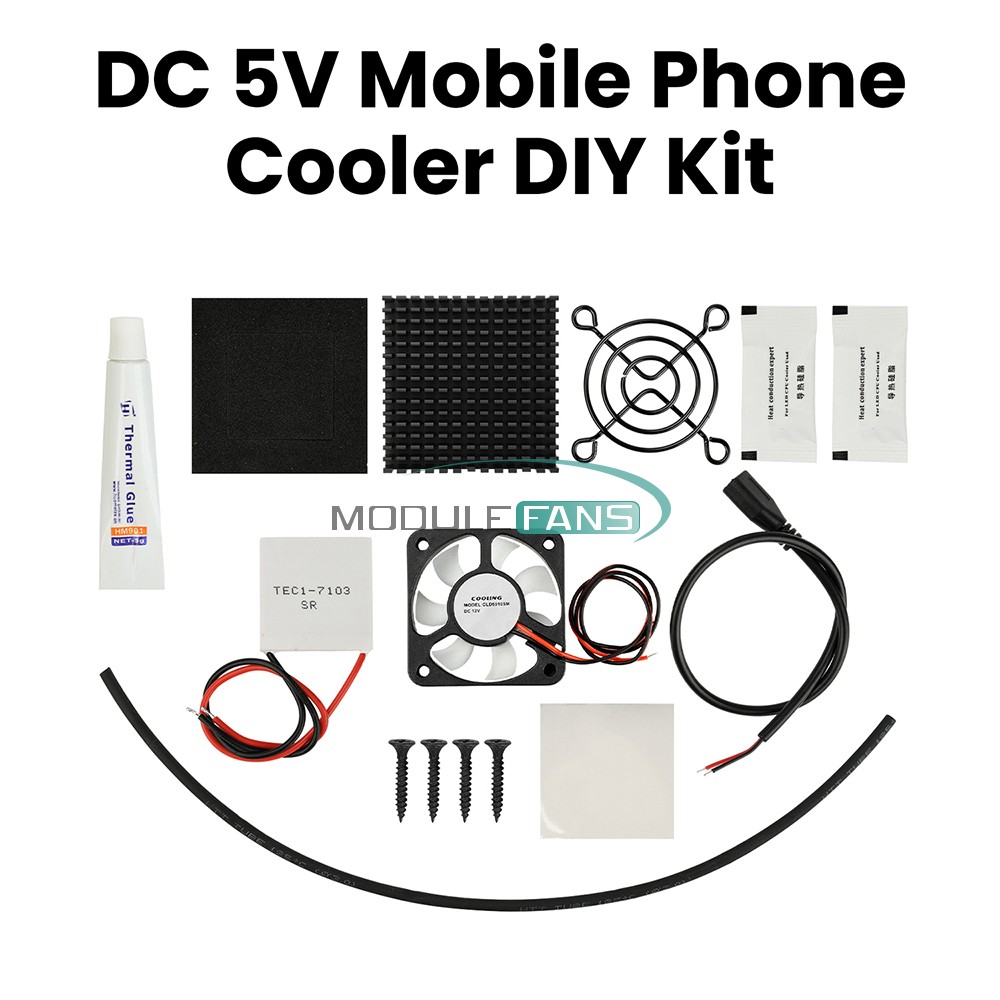 DC 5V Mobile Phone Cooling DIY Kit TEC1-7103 Semiconductor Cooling Plate Fan Kit