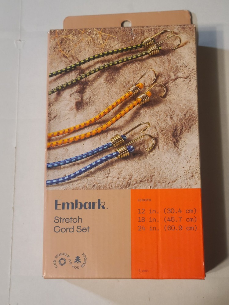Embark Stretch Cord Set 6 Pack 3 Sizes