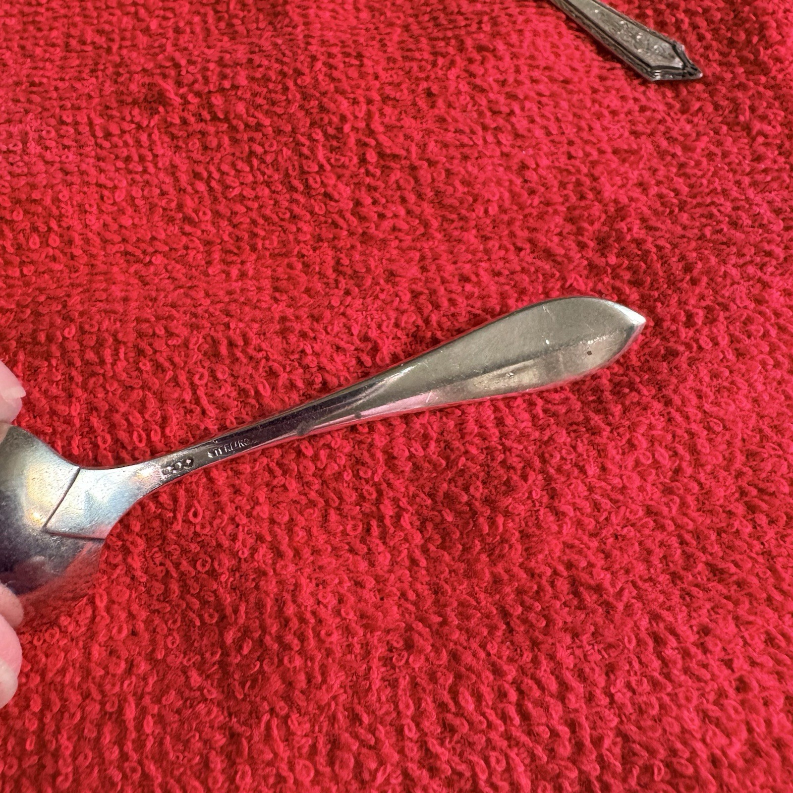 Sterling Silver Master Salt Spoon. Dominick & Haff. ‘Pointed Antique. 3". Nice.