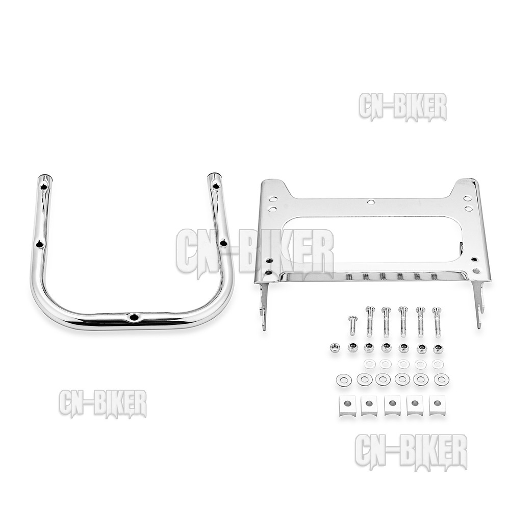 Detachable Two-up For 97-08 Harley Tour Pack Mount Rack & Docking Hardware Kit