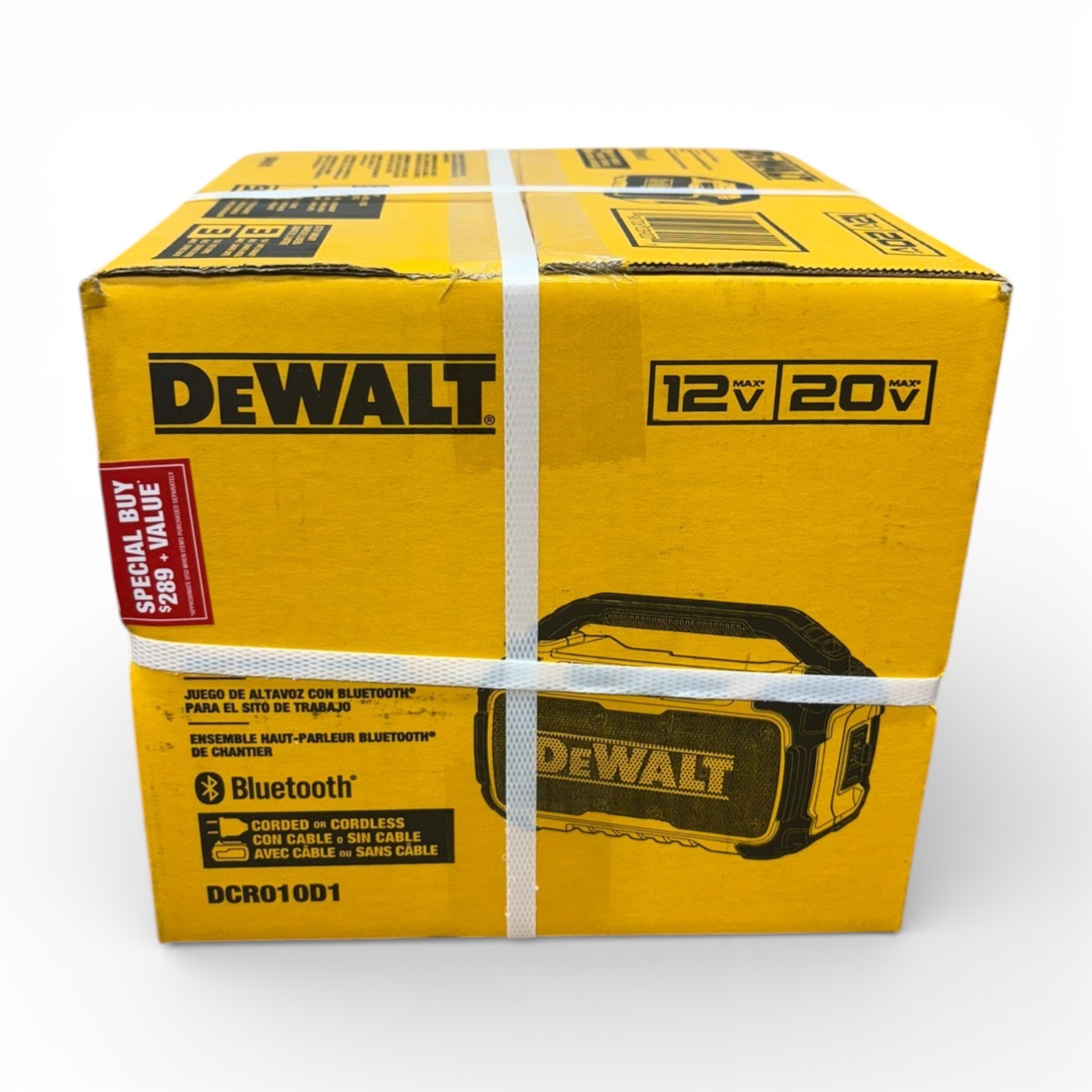DeWalt DCR010D1 - 12V/20V Bluetooth Speaker w/ Battery and Charger - NEW