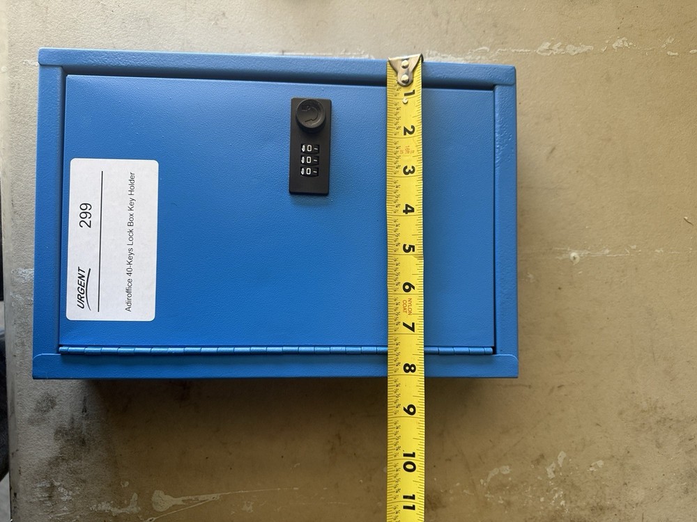 Key Storage Lock Box with Code, Locking Key Cabinet, 40 Key Holder Wall Mount