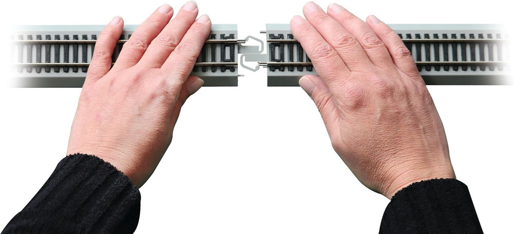 Trains - E-Z COMMAND DCC EQUIPPED #6 SINGLE CROSSOVER TURNOUT - RIGHT - NICKEL S