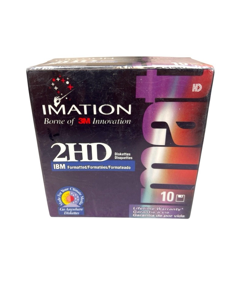 Genuine Imation IBM Formatted 2HD 1.44 Diskettes (10 Pack)