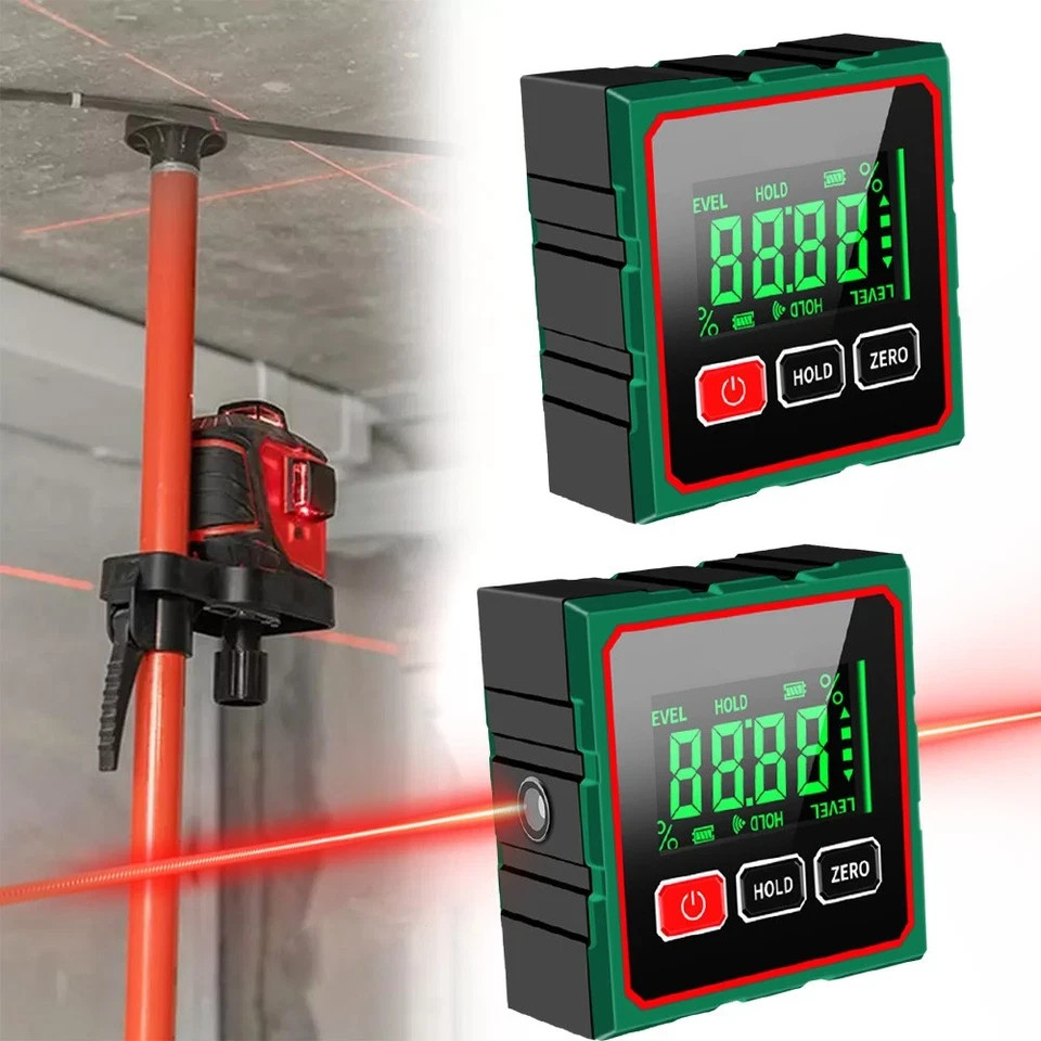 Digital Protractor 360° Magnetic Angle Finder Level Gauge Tool Inclinometer