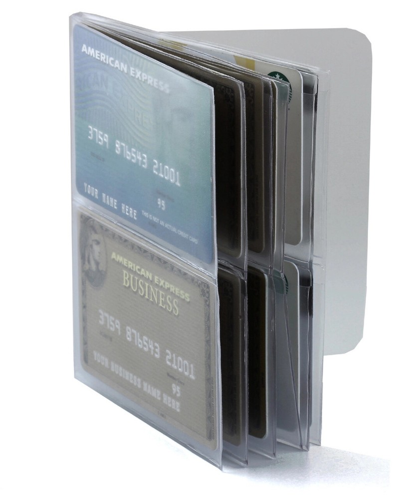 2 Plastic Insert Replacement 6 Card Picture Holder For Hipster Bifold Wallet